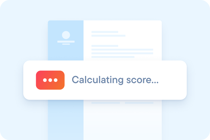 Progress indicator showing resume score being calculated in an ATS checker tool